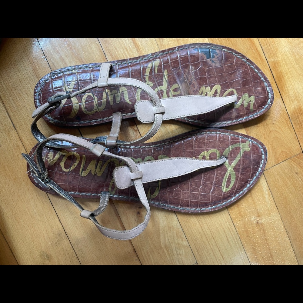 Sam Edelman size 7.5 Summer Nude flat Sandals